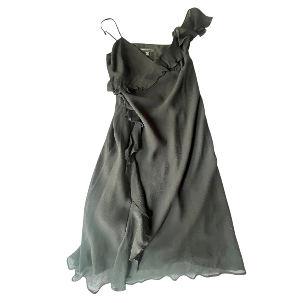 Banana Republic Womens Black Silk Chiffon Dress Size 4P - Picture 11 of 11